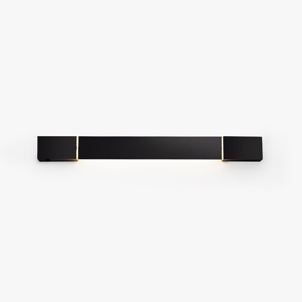 Edge Minimalistische Wandlamp Zwart Metaal/Glas Woonkamer
