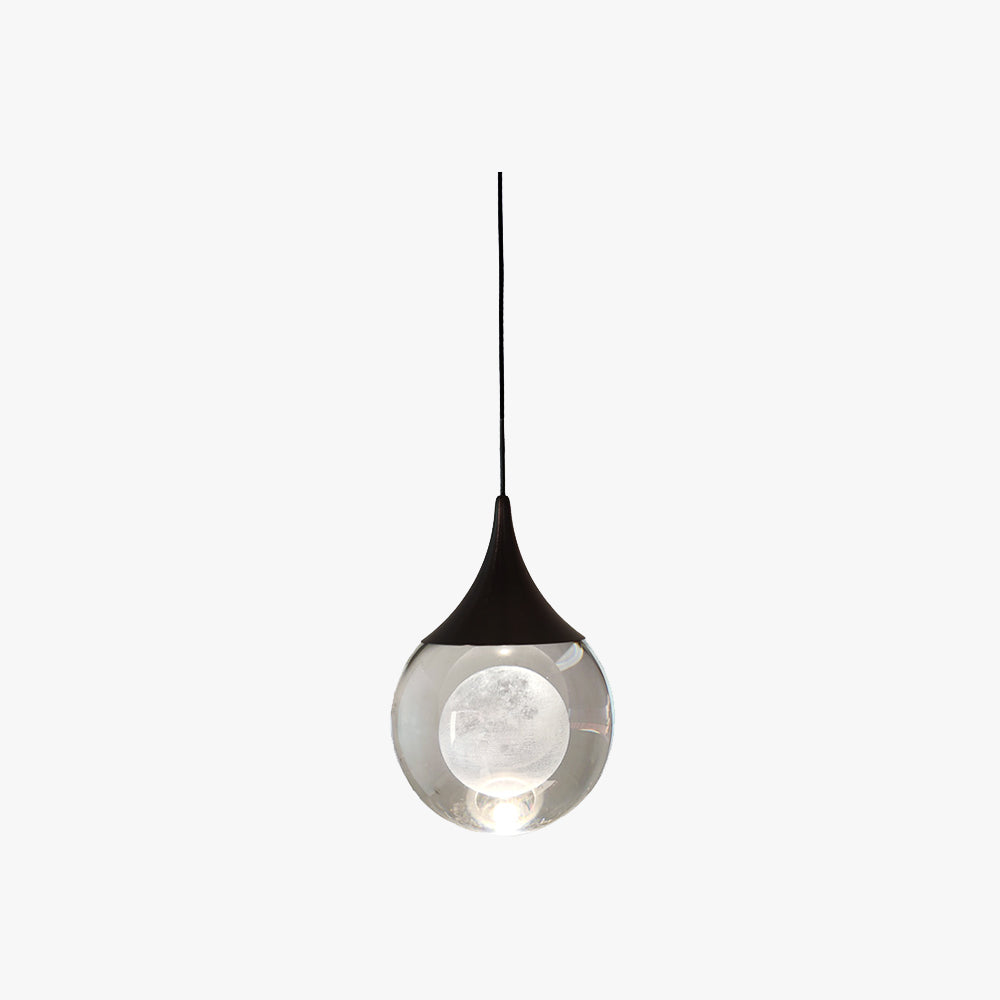 Elif Moderne Maan LED Hanglamp Zwart Metaal Slaapkamer