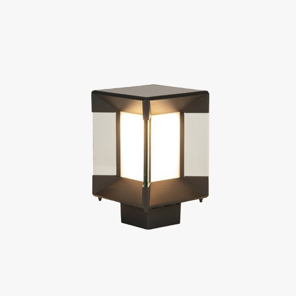 Riley Modern Retro LED Buitenlamp Zwart Goud Metaal Glas Buiten