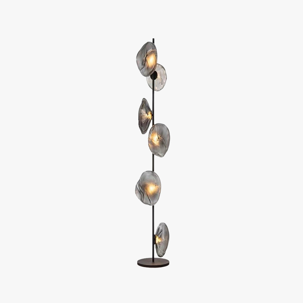 Byers Luxe LED Vloerlamp Zwart/Goud/Grijs Metaal/Glas Woonkamer