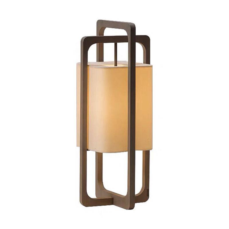 Ozawa Retro Rechthoekige Vloerlamp Hout/Stof Eetkamer/Woonkamer/Kelder/Hal