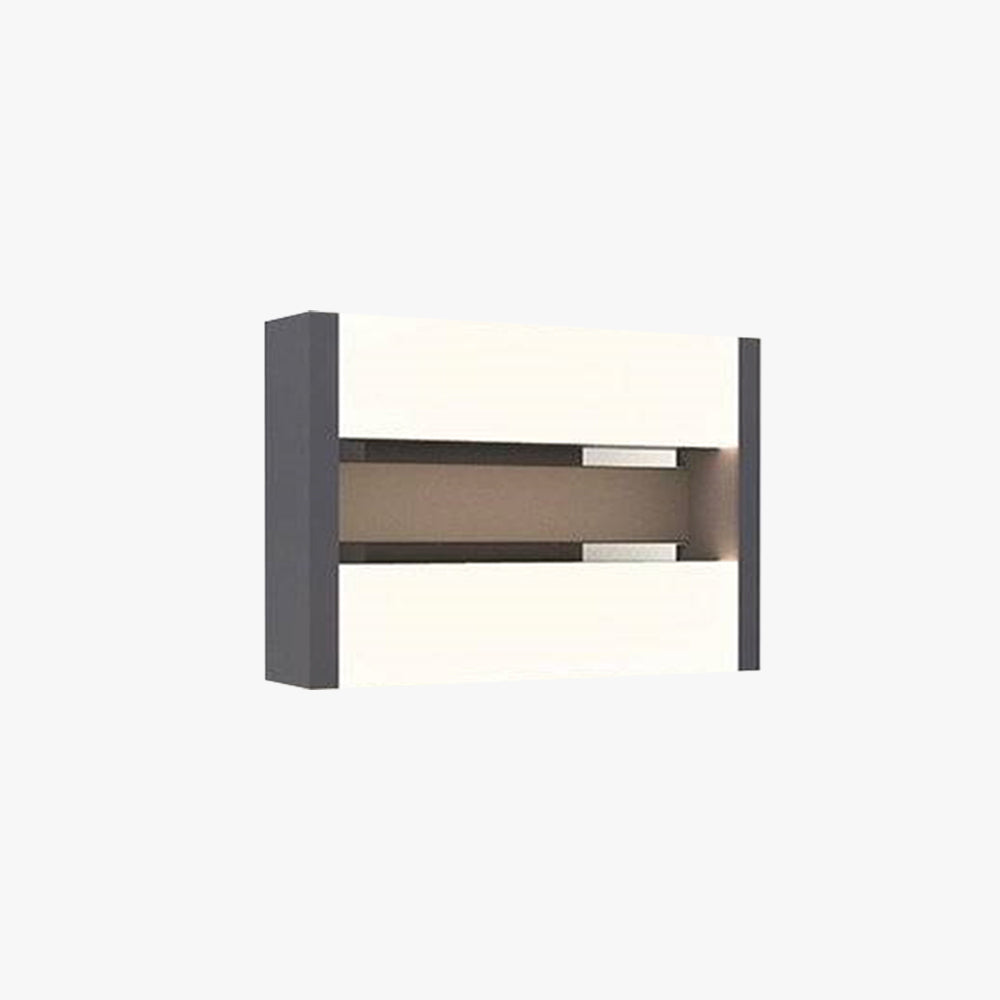 Orr Moderne LED Kubus Buitenlamp Sensor Metaal Zwart Tuin/Stoeprand/Balkon