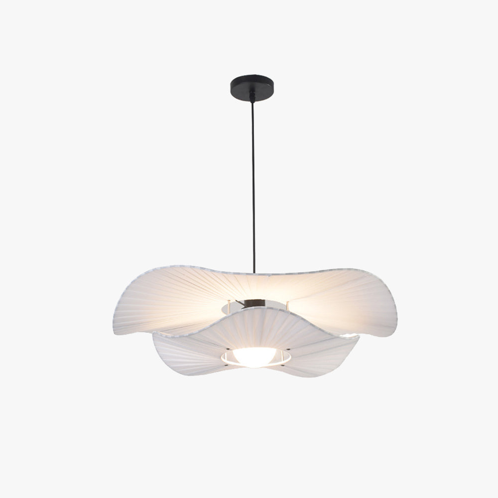 Renée Moderne Bloem LED Hanglamp Metaal/Stof Wit Slaap/Woon/Eetkamer
