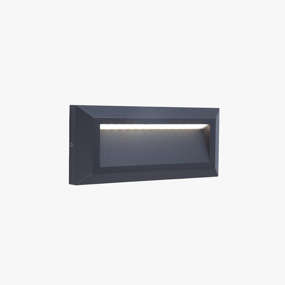 Orr Moderne Rechthoekig LED Buitenlamp Metaal Zwart Tuin/Stoeprand/Balkon