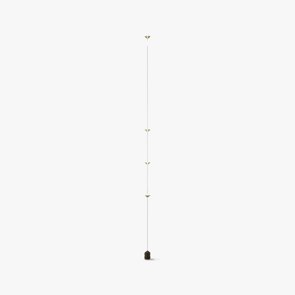 Edge Moderne Minimalistische Lineaire Metalen Vloerlamp Goud