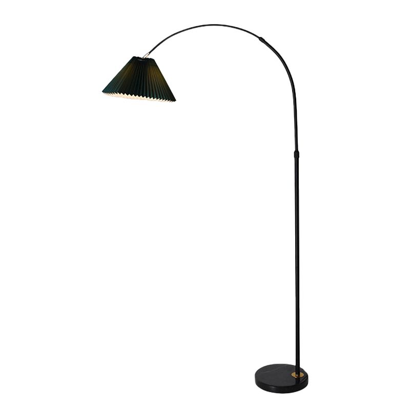 Eryn Moderne LED Vloerlamp Grijs Groen Geel Metaal Stof Woonkamer