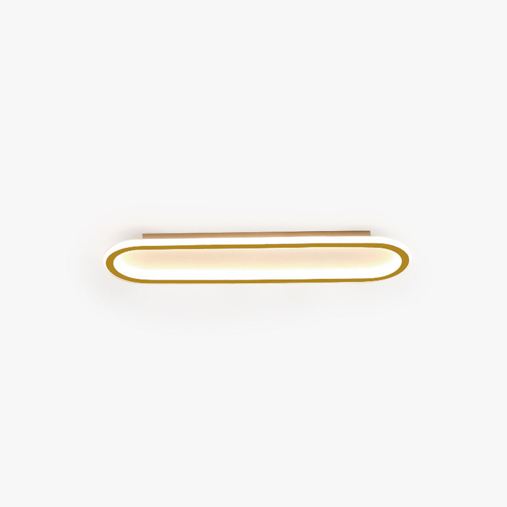 Quinn Minimalistisch Elliptische LED Plafondlamp Metaal/Acryl Zwart/Goud/Roségoud