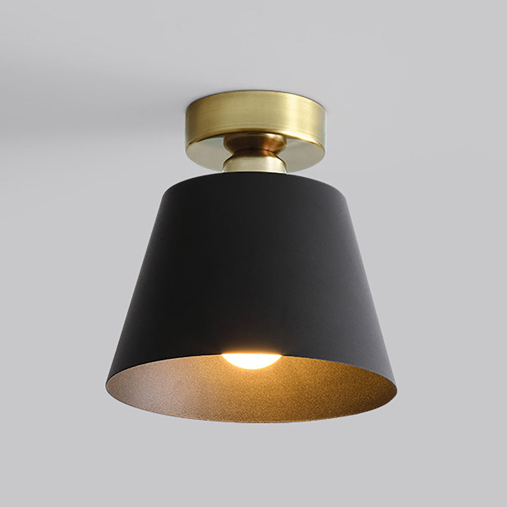 Quinn Cilindrische Metalen Enkele Plafondlamp Zwart/Wit Eetkamer