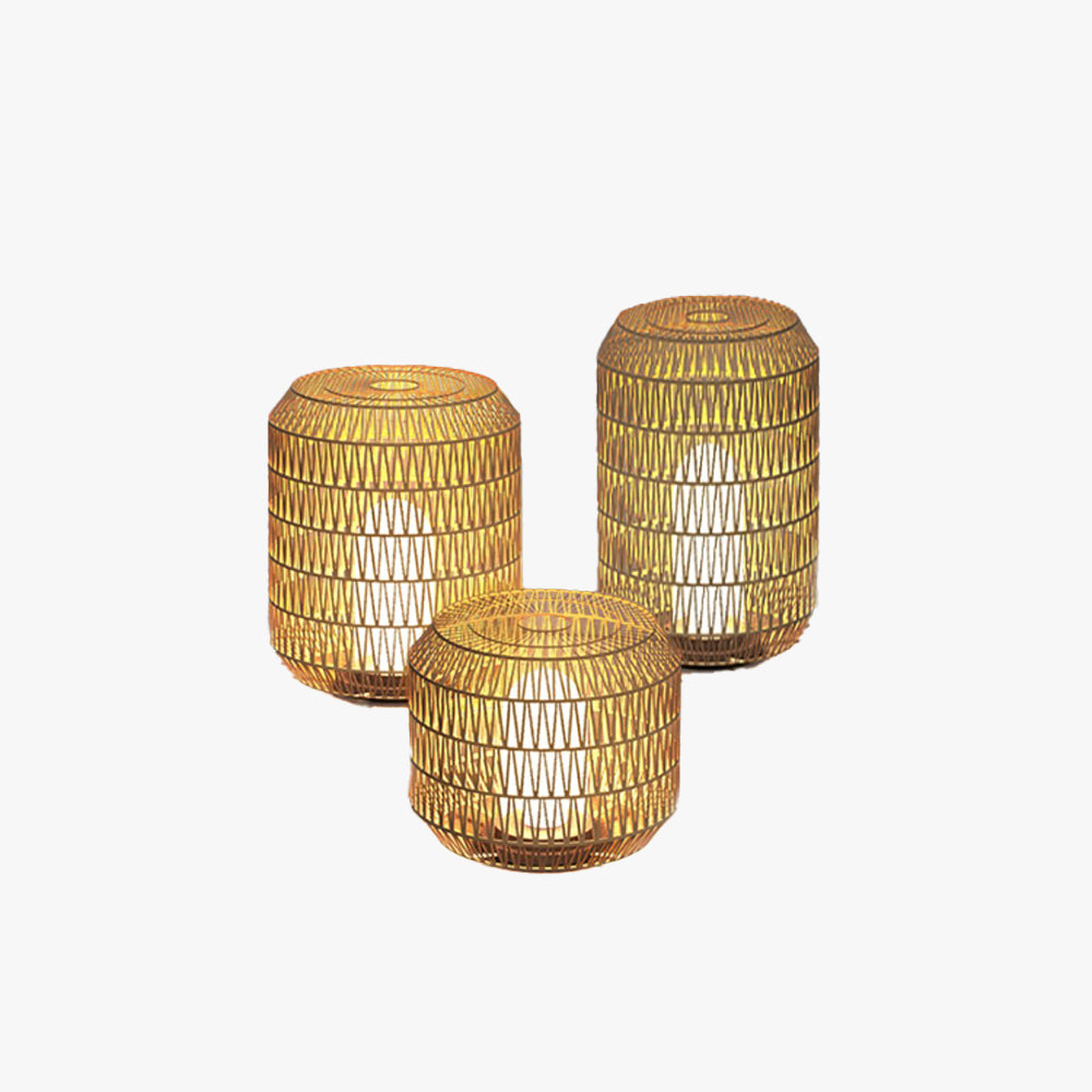 Ritta Vintage Design LED Buitenlamp Lantaarnvorm Rattan Buiten