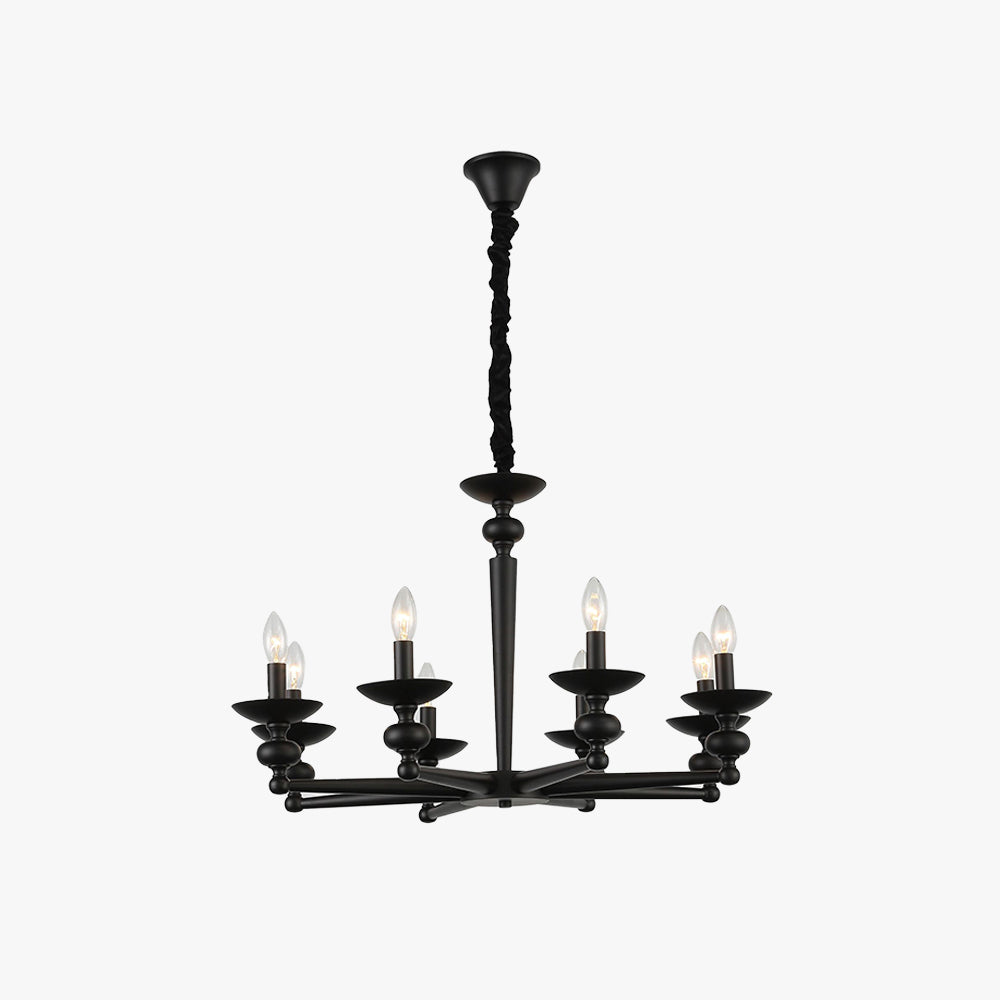 Alessio Retro Kaars Wandlamp/Zwarte Hanglamp Voor Woonk/ Eetkamer