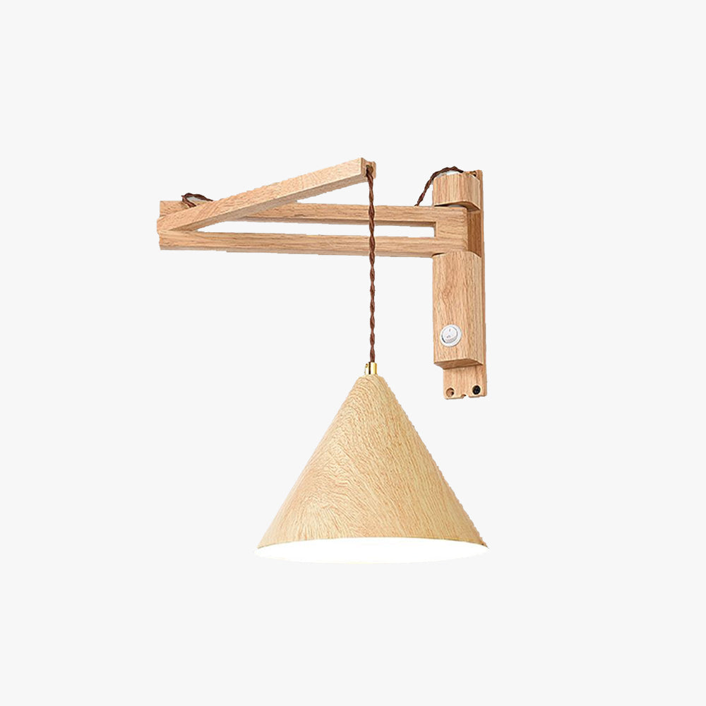 Ozawa Verstelbare Design LED Wandlamp Hout/Metaal Walnoot Woonkamer/Slaapkamer
