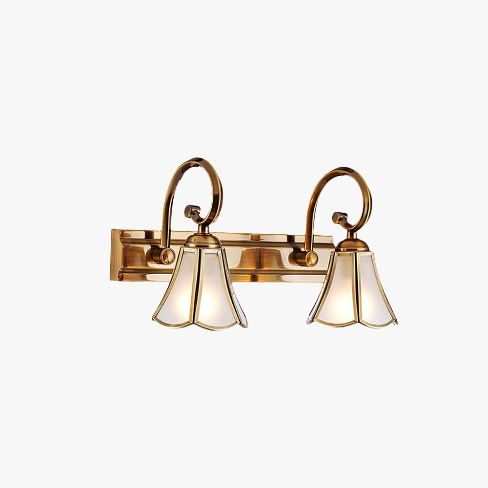 Félicie Vintage Design LED Wandlamp Bloem Metaal/Glas Goud Keuken Eetkamer/Woonkamer