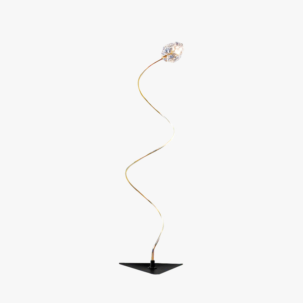 Bella Decoratieve Bloem LED Vloerlamp Goud Metaal/Glas Buiten