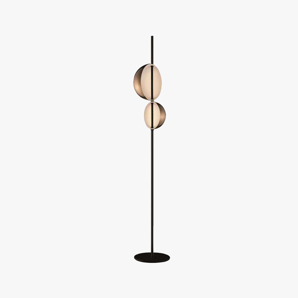Salgado Ronde Design LED Vloerlamp Zwart Goud Metaal Slaapkamer