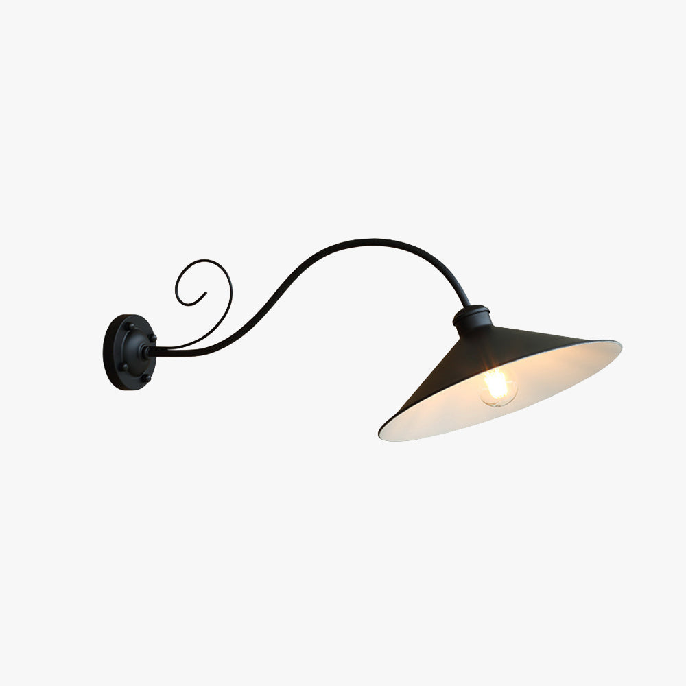 Alessio Vintage Metalen Buiten Design Wandlamp Zwart/Antiek Zilver