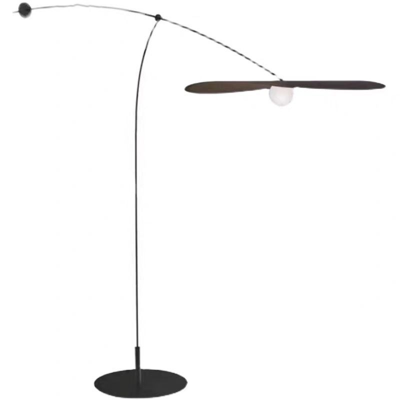 Carins Moderne Design LED Vloerlamp Zwart/Goud Metaal/Glas