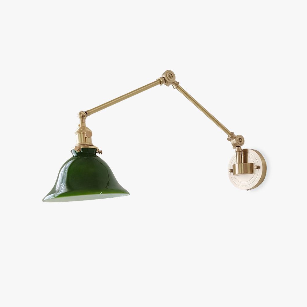 Brady Vintage Design LED Wandlamp Groen Wit Glas Metaal Eetkamer