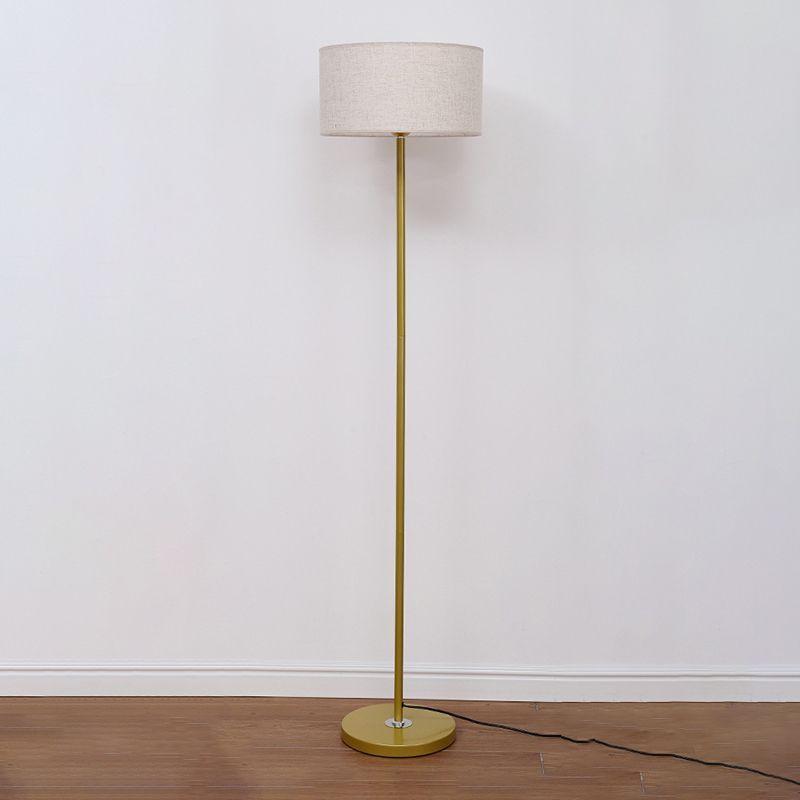 Eryn Moderne Cilinder Vloerlamp Zwart/Wit/Goud Metaal/Kunststof