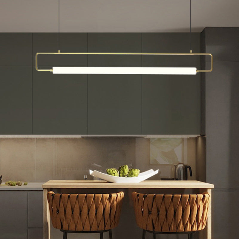 Edge Moderne LED Hanglamp Zwart/Goud Metaal Acryl Woon/Eetkamer