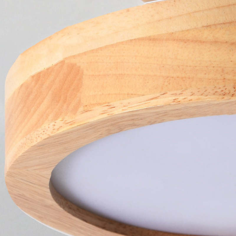 Quinn Moderne LED Plafondlamp Hout/Acryl Hout/Wit/Roze/Groen/Grijs Slaap/Eet/Woonkamer