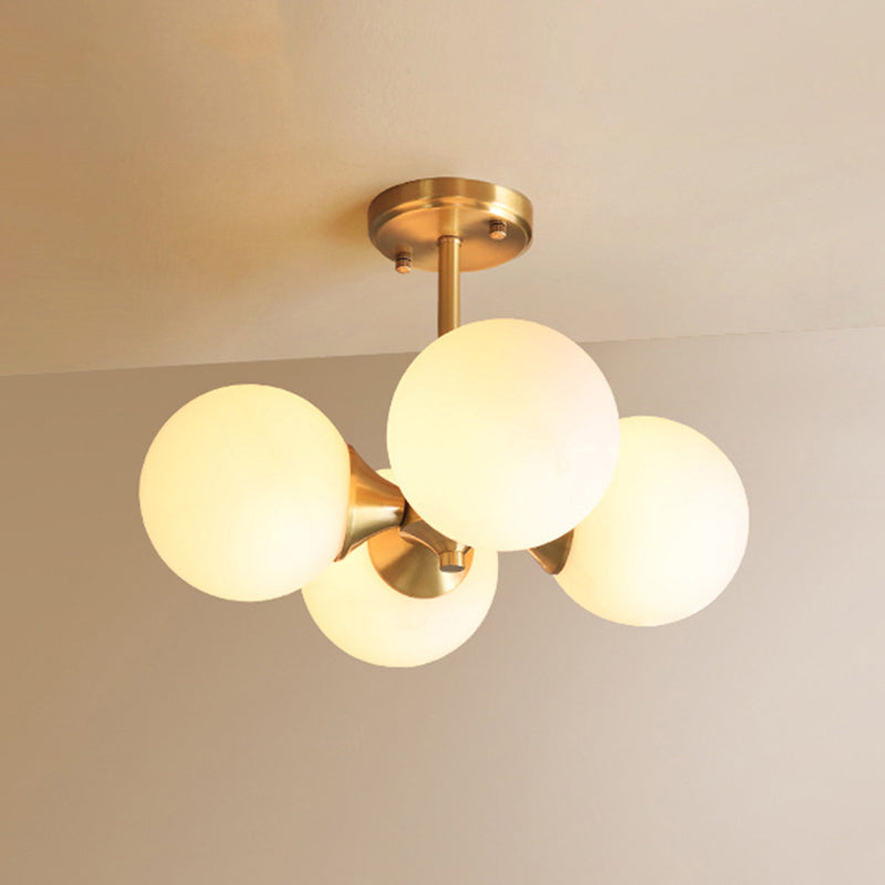 Valentina Ronde LED Hanglampen Koper Glas Slaapkamer Woonkamer