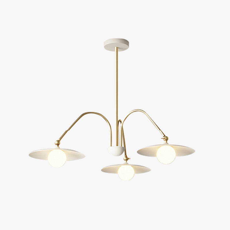 Cairns Ronde Moderne LED Hanglampen Wit Metaal Glas Slaapkamer