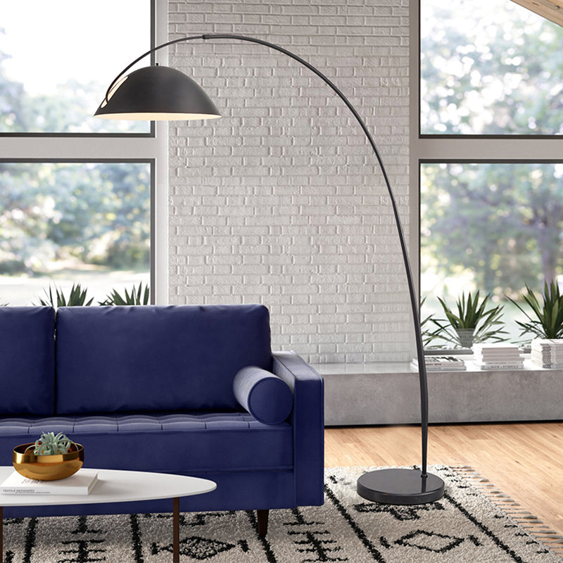 Avi Ronde Moderne LED Vloerlampen Zwart Metaal Eetkamer Slaapkamer
