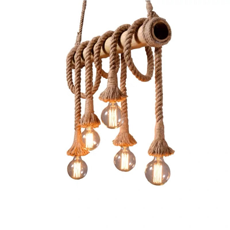 Alessio Retro LED Harajuku-stijl Hanglampen Hout Slaapkamer/Woonkamer