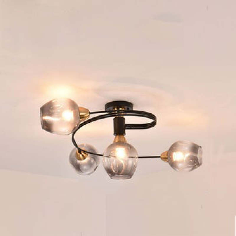 Valentina Moderne Mooi LED  Plafondlampen Stijlvol Zwart Metaal/Glas Slaapkamer