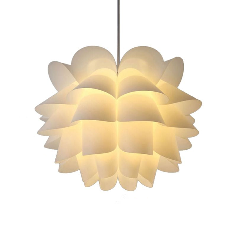 Cairns Scandinavische Bloem LED Hanglamp Wit/Acryl Slaapkamer