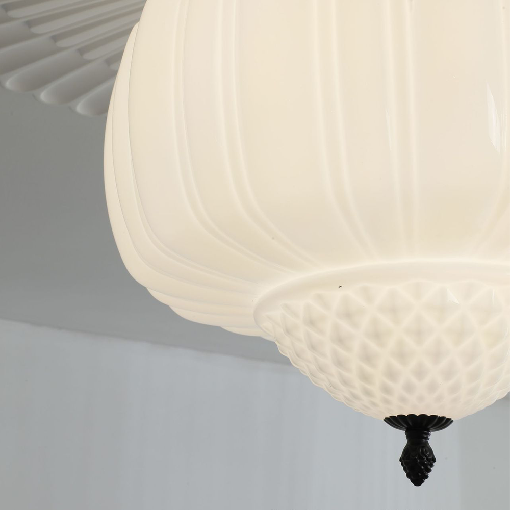 Nielsen Moderne Inbouwmontage Plafondlamp Metaal Glas Slaapkamer