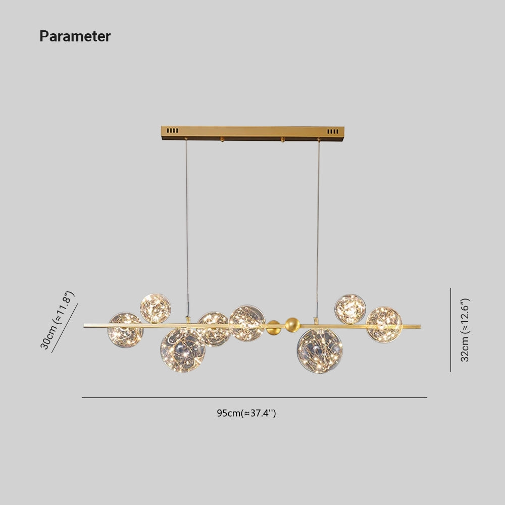 Valentina Modern Cirkel Round Metaal Glas Hanglampens Woonkamer Slaapkamer