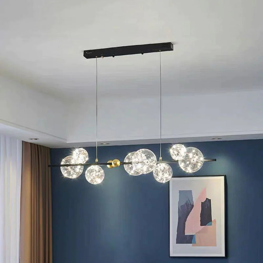 Valentina Modern Cirkel Round Metaal Glas Hanglampens Woonkamer Slaapkamer
