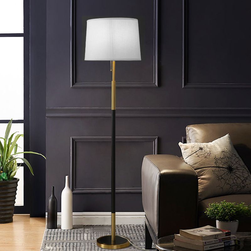 Eryn Moderne Cilinder Metalen Stoffen Vloerlamp Zwart/Wit/Rood/Beige Metaal/Stof Woonkamer/Slaapkamer