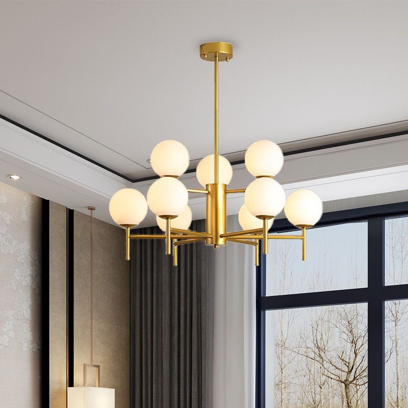 Valentina Moderne Design LED Kroonluchter Metaal Zwart/Goud Woonkamer