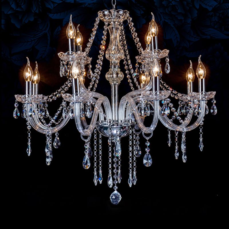 Silva Vintage Design LED Kroonluchter Glas Woonkamer Keuken