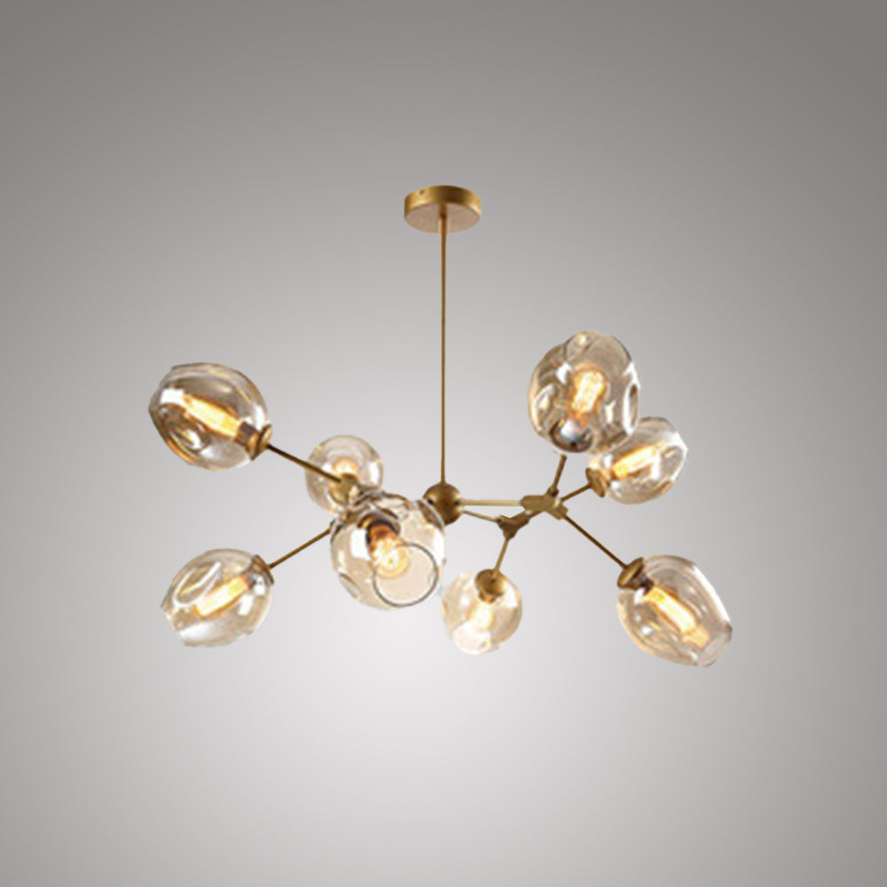 Valentina Moderne Bubbel LED Hanglamp Metaal/Glas Zwart/Goud Woonkamer/Slaapkamer