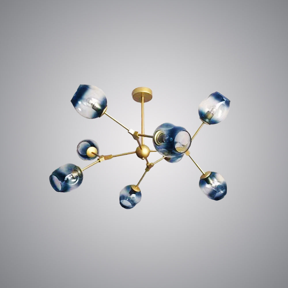 Valentina Moderne Bubbel LED Hanglamp Metaal/Glas Zwart/Goud Woonkamer/Slaapkamer