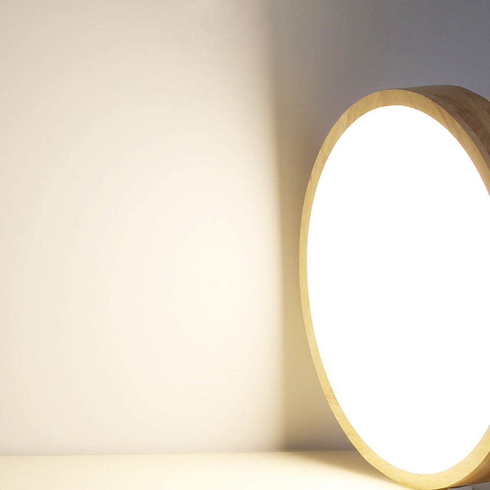 Ozawa Design Ronde LED Plafondlamp Hout Glas Woonkamer Slaapkamer