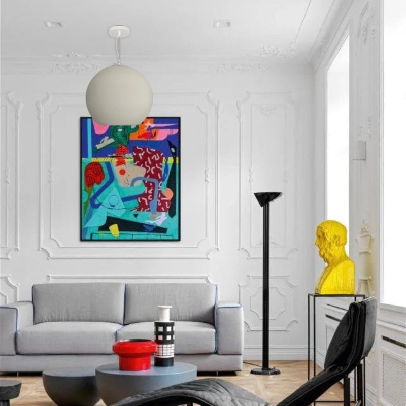 Byers Moderne Bol LED Hanglamp Wit/Grijs Polystyreen Woonkamer