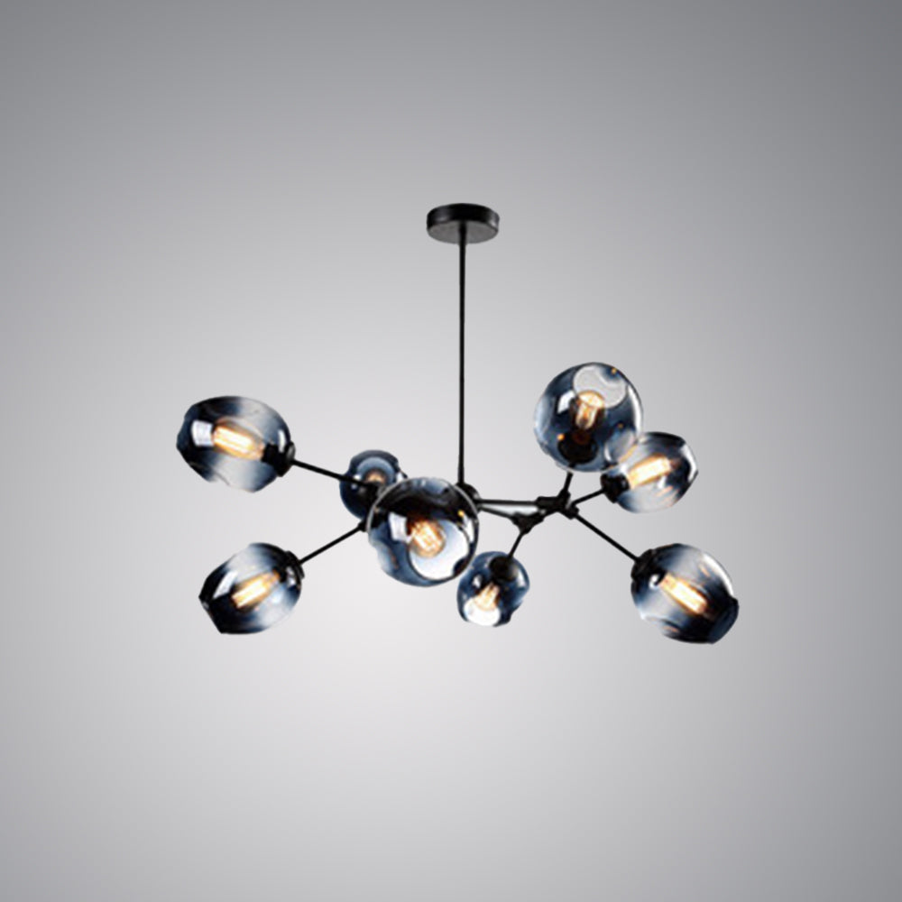 Valentina Moderne Bubbel LED Hanglamp Metaal/Glas Zwart/Goud Woonkamer/Slaapkamer