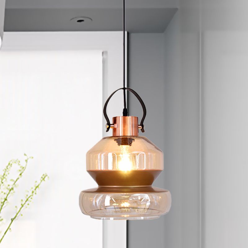 Alessio Koperen Helder Glazen Hanglamp Woonk/Eetkamerr