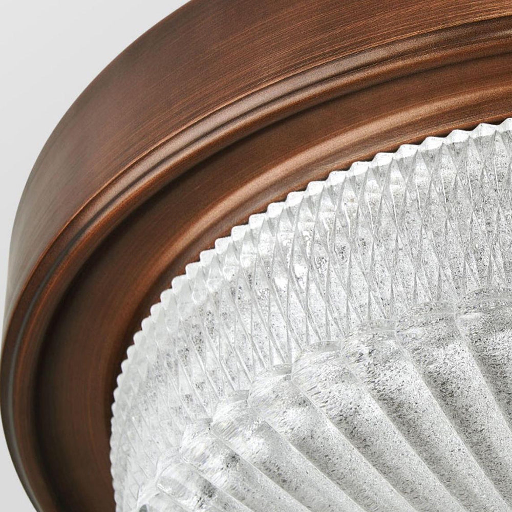 Alessio Vintage Ronde Inbouwmontage Plafondlamp Glas Slaapkamer