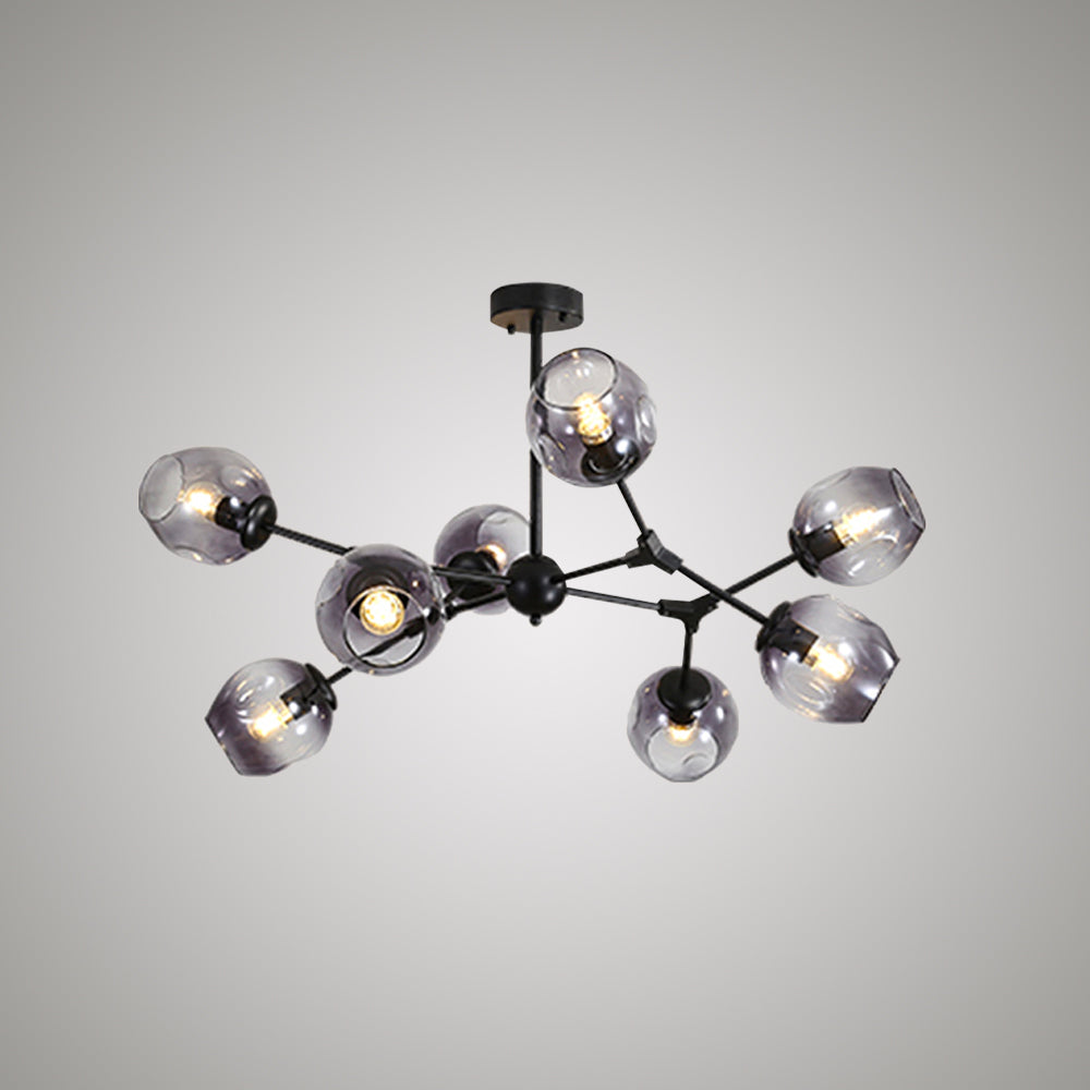 Valentina Moderne Bubbel LED Hanglamp Metaal/Glas Zwart/Goud Woonkamer/Slaapkamer