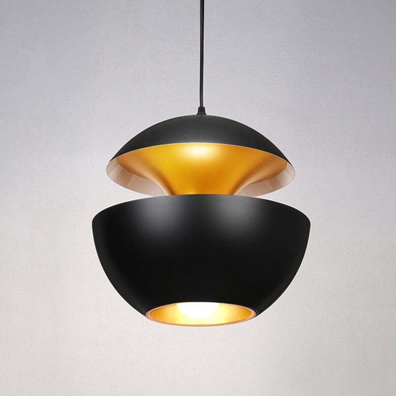 Nazifa Modene LED Hanglamp Zwart/Wit Metaal Slaap/Eet/Woonkamer