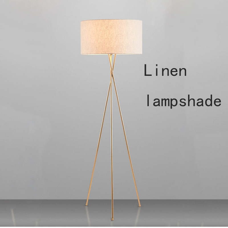 Alessio Ronde LED Tafellampen Vloerlampen Metaal Stof Woonkamer