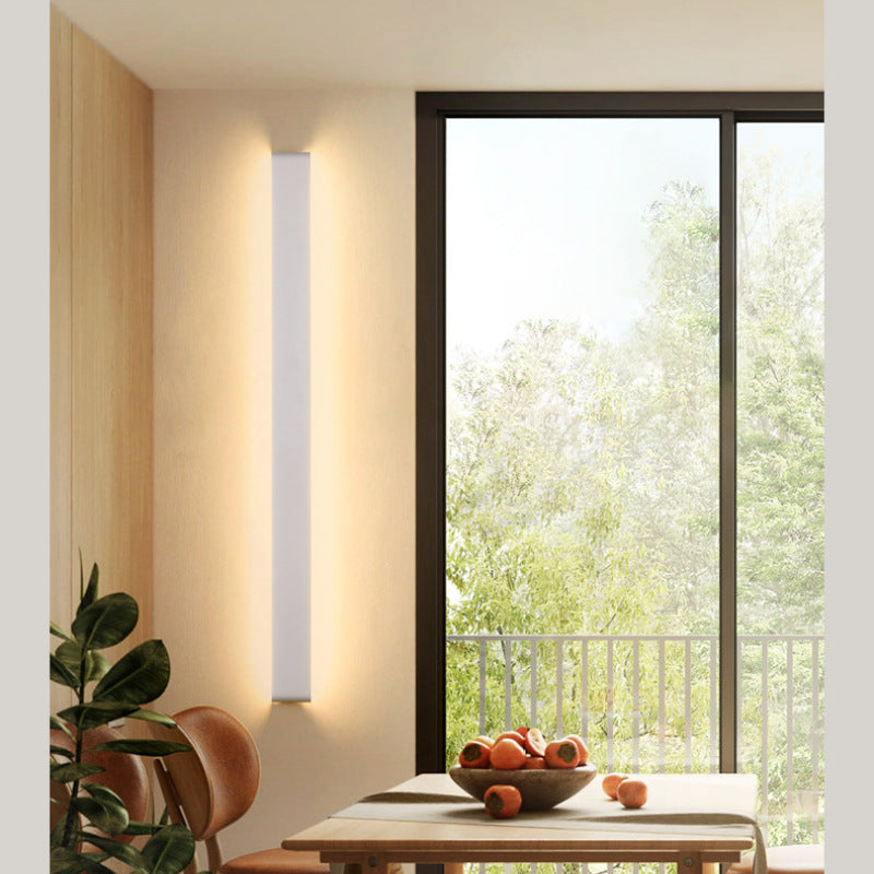 Edge Modern Minimalistisch LED Wandlamp Zwart Wit Metaal Badkamer