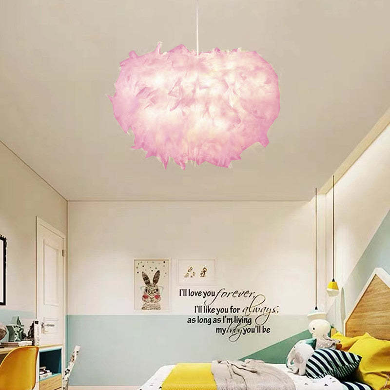 O'Moore Moderne Design Nordic Art Deco Hanglamp Wit/Roze Metaal/Veer Woon/Slaap/Eetkamer