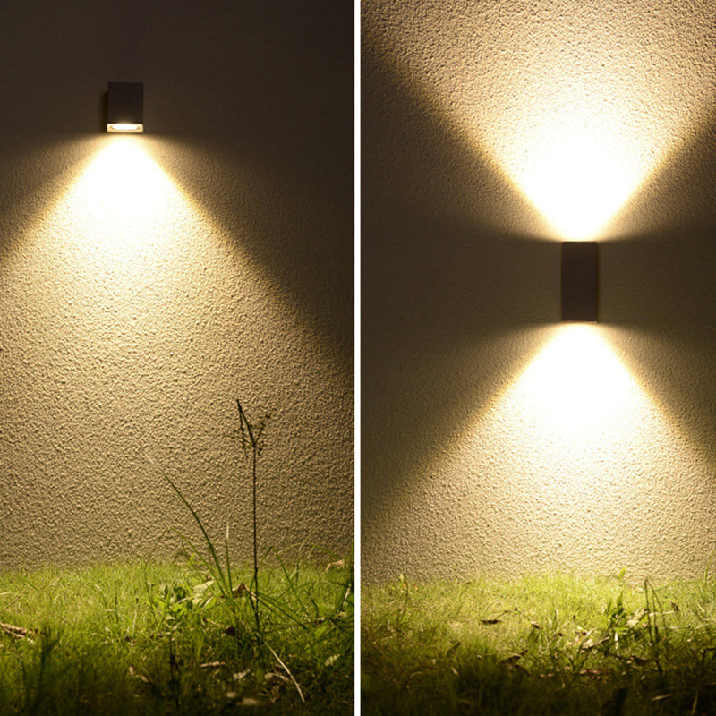 Orr Minimalistisch Kleine LED Wandlamp Zwart Glas Metaal Glas Hal Tuin
