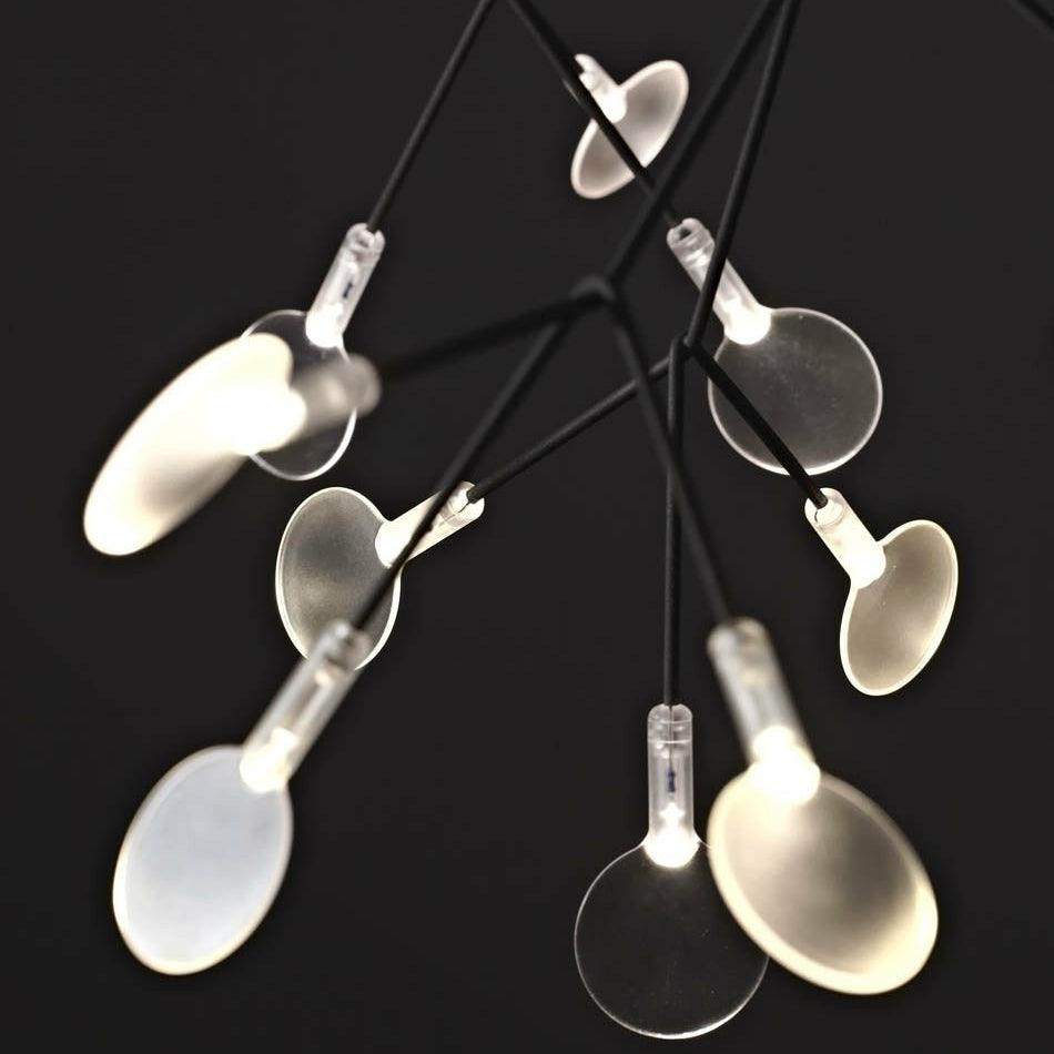 Brenwen kroonluchter LED-takken lange lineaire artistieke